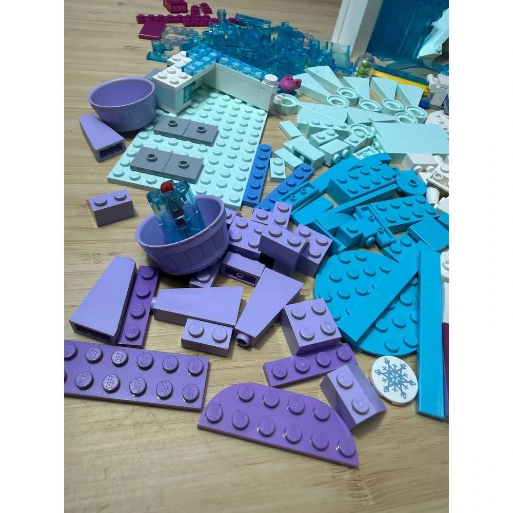 Lego Disney Frozen Replacement Parts Lot Translucent Ice Castle Bricks Slide
